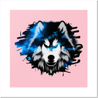 Malamute Spray Paint Mural Poster Art Print Posters and Art